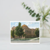 Bibliotheek, Duluth, Vintage MN 1914 Briefkaart (Staand voorkant)