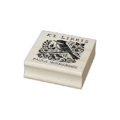 Bibliotheek Ex Libris Bird Rubberstempel (Stempel)