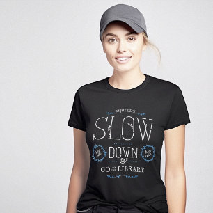 Bibliotheek Happy Slow Life T-shirt