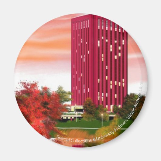 Bibliotheek in Herfst door Tam Nguyen Magneet (Voorkant)