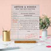 Bibliotheek Kaart Boek Thema Afstuderen Adviezen W Acryl Bord (Huwelijk)