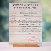 Bibliotheek Kaart Boek Thema Afstuderen Adviezen W Acryl Bord (Neutraal)