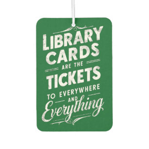 Bibliotheek Kaarten zijn de tickets voor overal Luchtverfrisser