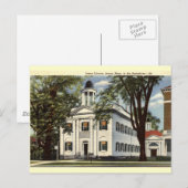 Bibliotheek, Lenox, Massachusetts 1932 Vintage Briefkaart (Voorkant / Achterkant)