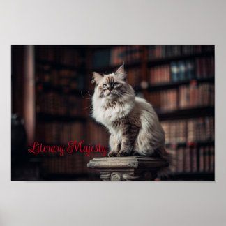 Bibliotheek Majesteit: Regal Ragdoll Cat Poster