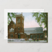 Bibliotheek, Manchester, NH 1909 Vintage Briefkaart (Voorkant / Achterkant)