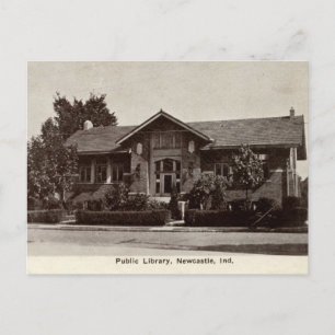 Bibliotheek, Nieuw Kasteel, IN Vintage Briefkaart