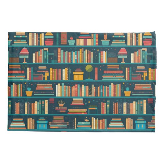 Bibliotheek Planken Reader Books Lover Patroon Kussensloop (Achterkant-Links)