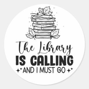 Bibliotheek roept ronde sticker