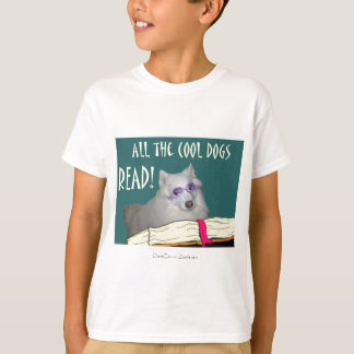 Bibliotheek - Samoyed - Cool Dogs Read Literacy T-shirt