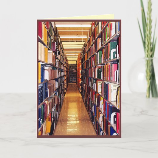 Bibliotheek Seizoensgroeten Feestdagen Kaart (Voorkant)