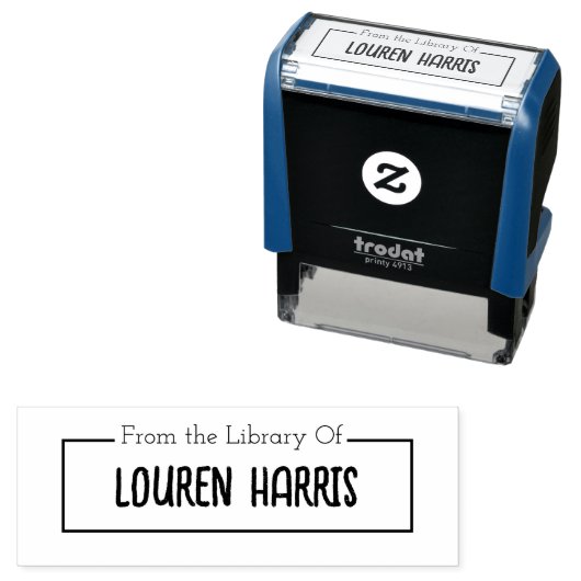 Bibliotheek Stempel Boekstempel Zelfinkt (In situ)