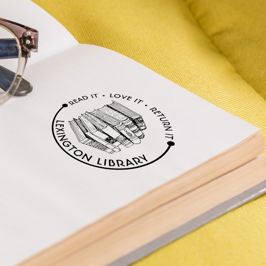 Bibliotheek Stempel Lees het, Bevalt het, Breng he