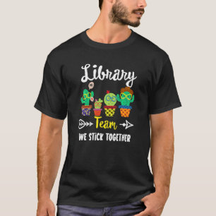 Bibliotheek Team School Cactus Crew School Bibliot T-shirt