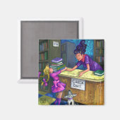 Bibliotheek Uitchecken Magneet (Voorkant / Achterkant)