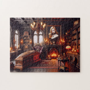 Bibliotheek van de Vampierkoningin Gotische Dame Legpuzzel