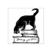 Bibliotheek van Gatto Cat Book Ownership Ink Stamp Rubberstempel (Afrduk)