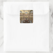 Bibliotheek van het Congres Vierkante Sticker (Tas)