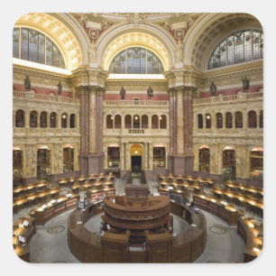 Bibliotheek van het Congres Vierkante Sticker