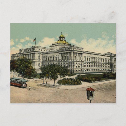 Bibliotheek van het Congres Washington DC 1900 Briefkaart (Voorkant)