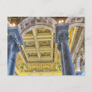 Bibliotheek van het plafond van het Congres Briefkaart