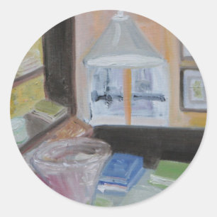 Bibliotheek van Parijs Ronde Sticker