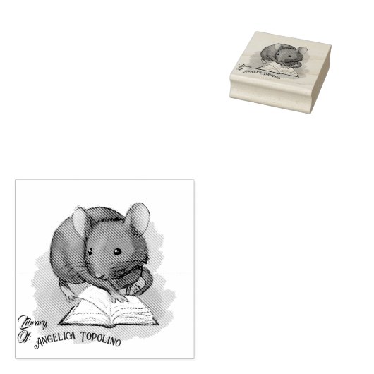 Bibliotheek van topotboek Ink Stamp Rubberstempel (Gestempeld)