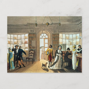 Bibliotheek, vanuit 'Poetical Sketches van' Briefkaart