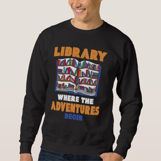 Bibliotheek waar de avonturen beginnen trui (Voorkant)