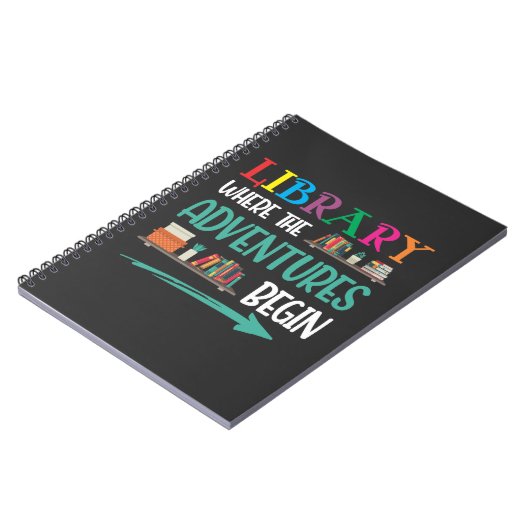 Bibliotheekavontuur Librarian Book Reader Bookworm Notitieboek (Linkerzijde)