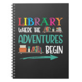 Bibliotheekavontuur Librarian Book Reader Bookworm Notitieboek (Voorkant)
