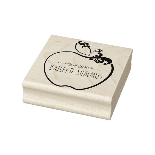 Bibliotheekboek bloeit Apple Stempel (Stempel)