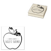Bibliotheekboek bloeit Apple Stempel (Gestempeld)