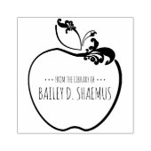 Bibliotheekboek bloeit Apple Stempel (Afrduk)