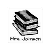 Bibliotheekboek Stack Personalized Teacher Librari Rubberstempel (Afrduk)