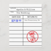 Bibliotheekboek Uitleenkaart Sava het Date Ansicht Aankondigingskaart (Voorkant)