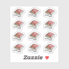 Bibliotheekboeken Retourherinnering Studentenplann Sticker