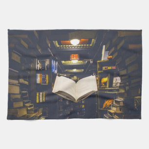Bibliotheekboekhouders Boek openen Boek lezen Theedoek