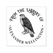 Bibliotheekboeknaam Vint Peregrine Falcon Perched Zelfinktende Stempel (Design)