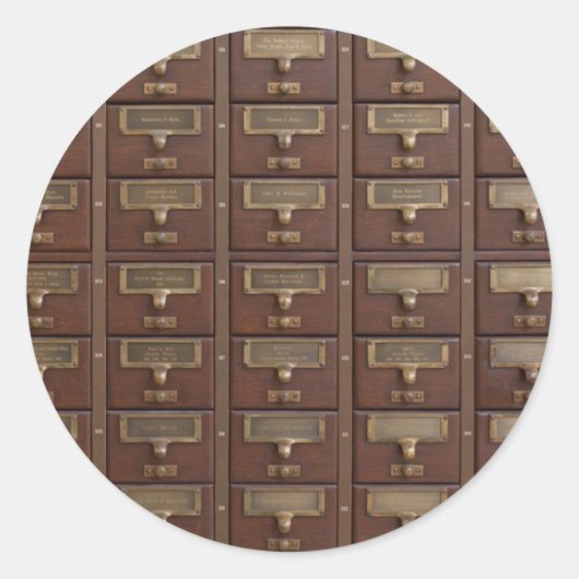  bibliotheekcatalogusbakens ronde sticker (Voorkant)