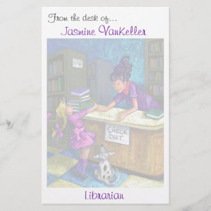 Bibliotheekcheque speciaal aangepast briefpapier