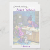 Bibliotheekcheque speciaal aangepast briefpapier (Voorkant / Achterkant)