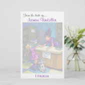 Bibliotheekcheque speciaal aangepast briefpapier (Staand voorkant)