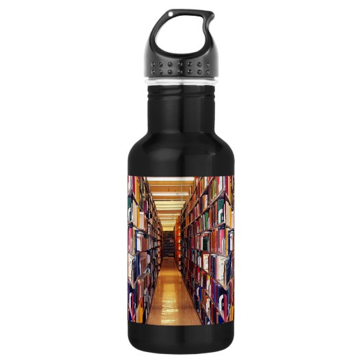 Bibliotheekflesje 18 oz waterfles  (Voorkant)