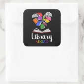 Bibliotheekforum I Vierkante Sticker (Tas)