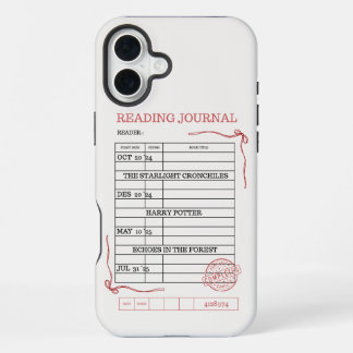 Bibliotheekkaart Esthetische Phonehoes iPhone 16 Plus Hoesje