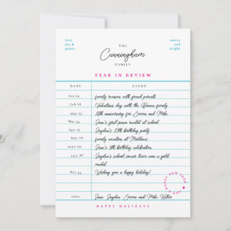 Bibliotheekkaart Jaaroverzicht Plat Kerstkaartje Feestdagenkaart