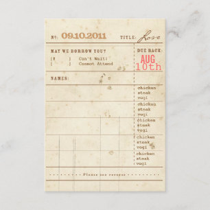 Bibliotheekkaart RSVP Kaartje