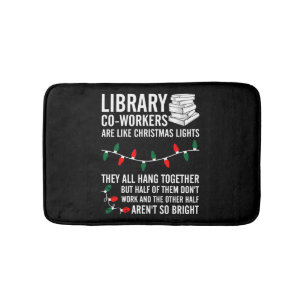 Bibliotheekmedewerkers zijn net kerstverlichting badmat