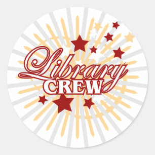 Bibliotheekpersoneel Ronde Sticker